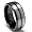 8 MM High Polish / Matte Finish Black Titanium ring Wedding Band size 8