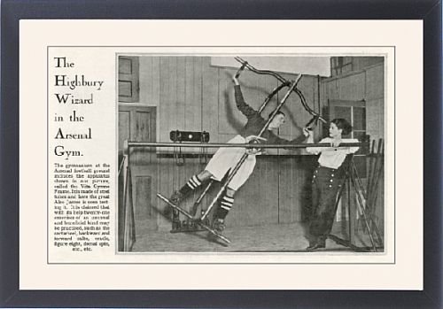 Framed Prints of Alec James of Arsenal in the gym from Mary Evans