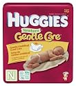 Huggies Diapers, Gentle Care Newborn Diapers, Size N, Fits Up to 10 lbs, Case of 216 (3 Super Mega bags of 72)