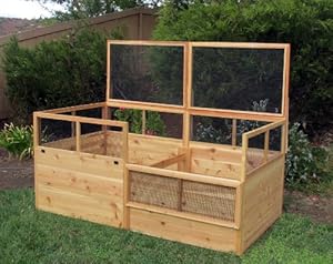 Amazon.com: 3x6 Rabbit-proof Raised Garden Bed with Two Trellises