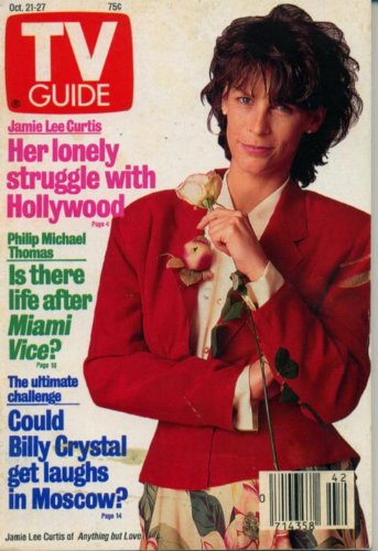 TV Guide October 21, 1989 Jamie Lee Curtis, Philip Michael Thomas after Miami Vice, Billy Crystal, Michele Lee, Wonder Years