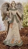 Garden Angel Holding Birdhouse Statue 18