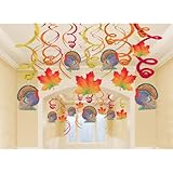 Amscan Thanksgiving Hanging Swirls Mega Value Pack Multi-colored Medium