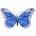 Sapphire Blue Enamel Wing Butterfly Austrian Crystal Pin Brooch