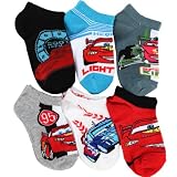 Disney Cars Lightning McQueen 6-Pack Ankle Socks Size 4-6
