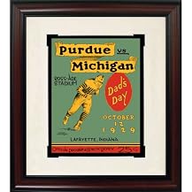 Purdue vs. Michigan 1929 Framed Art