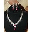Kundan Style /Victorian Jewelery Set Hotpink 3pc ~ Mogulinterior