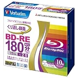 10 Verbatim Bluray Blank Discs Bd-re Rewritable 25gb 2x Speed in Jewel Cases