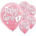 Baby Girl Pink 12in Balloons 20ct