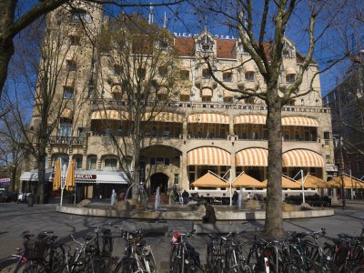 American Hotel, a Famous Art Nouveau Style Building in Leidseplein, Amsterdam, Netherlands Photographic Poster Print by Amanda Hall, 24x18