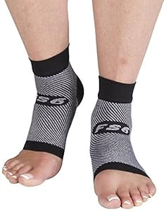 OrthoSleeve FS6 Compression Foot Sleeve (Pair), Black, XXL