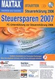 MAXTAX Steuersparen 2007, CD-ROM PC-Unterstützung zur Steuererklärung 2006. Für Windows ab 95