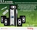 5.1 Channel HI-END, 140 Watt RMS, 3000 Watt PMPO, Elegant DESIGN with excellent Sound Quality-Home Surround Sound System, DVD, Gaming, TV, Ipod, PC, Computer