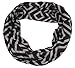 Pop Fashion Shop Women's Infinity Scarf, Geometric Pattern Scarf, Zipper Scarf, Fashion Scarf, Infinity Scarves (Grey)