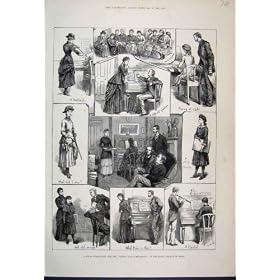 1884 Salvage Club Scholarship College Music Old Print