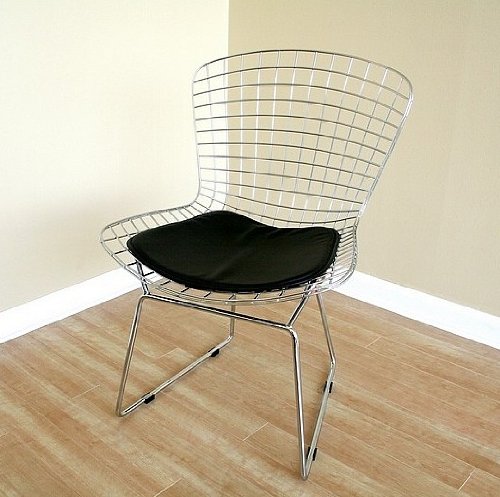 Bertoia-Style Modern Metal Wire Side Chair - Set of 2