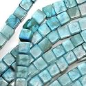 Turquoise Jasper Square Cube Beads 4mm/16 Inch Strand