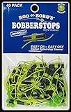 Rod-N-Bobb's Bobber Stops and Beads (Pack of 40), Chartreuse