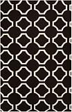 Surya Fallon FAL1024 Black 5'0 x 8'0 Rectangle Rug Hand Made Wool