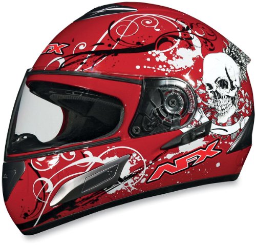 AFX FX-100 Skull Helmet - X-Large/Red Skull On Sale