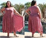Batik Sundress with Hankerchief Hemline