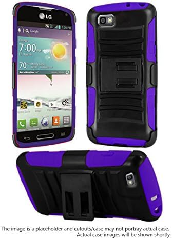 LG Optimus F3 Case, CASEFORMERS Duo Armor PURPLE for LG Optimus F3 (MS659) Combo Case with Stand and Holster