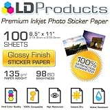 LD Glossy Inkjet Photo Paper (8.5X11) 100 pack - with Sticker