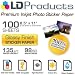 LD Glossy Inkjet Photo Paper (8.5X11) 100 pack - with Sticker