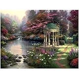 Plaid Thomas Kinkade Series Paint by Number Kit, 20-Inch by 16-Inch, Garden of Prayer