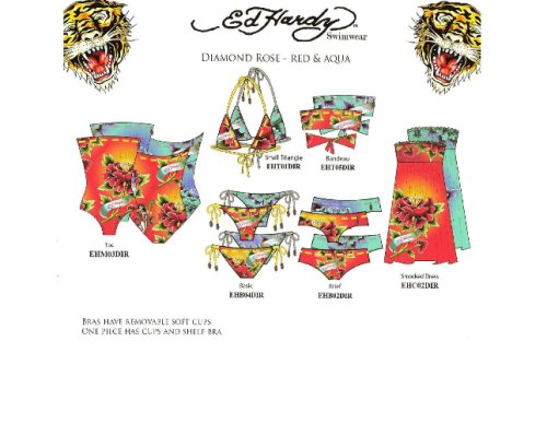 Ed Hardy REFLECTIONS Smocked Dress Swimwear Cover