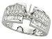 14K White Gold Diamond Engagement Ring Semimount
