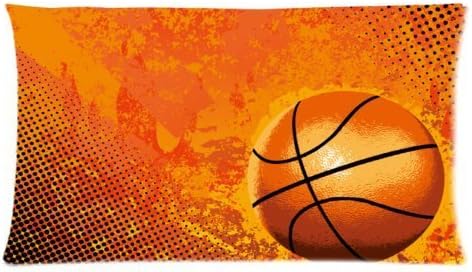 Cool Basketball Art Pillowcase - Custom Rectangle Personalized Pillow Cover With Comfortable Cotton and Polyester Standard 20x36(one side)