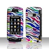 Color Zebra Pink Green Blue Purple Stripe Design Rubberized Leather Touch S ....