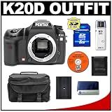 Pentax K20D Digital SLR Camera with 8GB SDHC Card + Spare D-LI50 Battery + Case + Cameta Bonus Accessory Kit