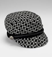 Peak Front Knitted Military Cap with Wool