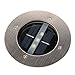 Exlight Solar Powered Ground Light Great for The Garden The Pathway or Stairway Comes With 3 LEDs and Two Types of Light Warm and White Pack of 2(Black)