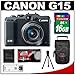Canon PowerShot G15 Digital Camera (Black) with 16GB Card + Case + Accessory Kit