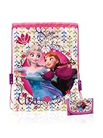 Disney Mochila + Cartera Frozen Floral (Rosa)