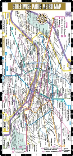 Streetwise Paris Metro Map - Laminated Paris Metro Map - Folding pocket & wallet size metro map for travel