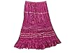 Womans Maxi Skirt Solid Pink Gypsy / Bohemian Full Long Cotton Skirt, Gift Idea