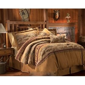 8 PC. TRADITIONAL COUNTRY RUSTIC BED IN A BAG COMFORTER SET W/ MATCHING SHEETS