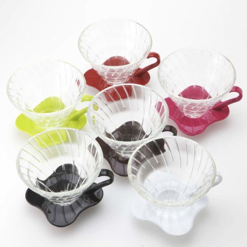 Hario Pink Glass V60-02 Pourover Brewer