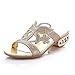 Charm Foot Rhinestone Womens Low Heel Slippers Sandal