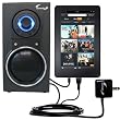 10 Watt Battery Powered Portable Amplified Audio Speaker with Dual charger also charges the Amazon Kindle Fire