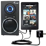 10 Watt Battery Powered Portable Amplified Audio Speaker with Dual charger also charges the Amazon Kindle Fire