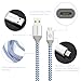 Micro USB Android Charger Cord, Eversame[3-Pack]10Ft 3M Premium Nylon Braided High Speed USB2.0 A Male to Micro B Charger Cable For Samsung Galaxy S6/Tab4/Note Edge, HTC One X/M9, LG-Blue Green Purple