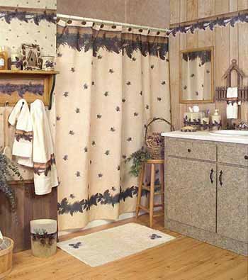 Pinecone Fabric Bathroom Decor Shower Curtain Pine Cone Bath Room Home Accessories