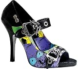 Women's Demonia ZOMBIE 09 Chunky Buckles Peep Toe Pumps