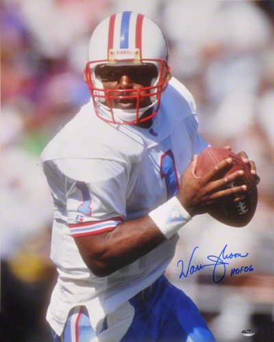 Mounted Memories Houston Oilers Warren Moon Autographed 16X20 Photo W/ Hof 06 Inscription