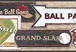 Tan Baseball Signs Wallpaper Border